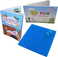 Acessórios Indispensáveis Para Caneta Impressora 3d Infantil (Tapete + Livro 1 e 2)