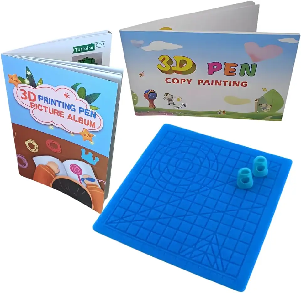 Acessórios Indispensáveis Para Caneta Impressora 3d Infantil (Tapete + Livro 1 e 2)
