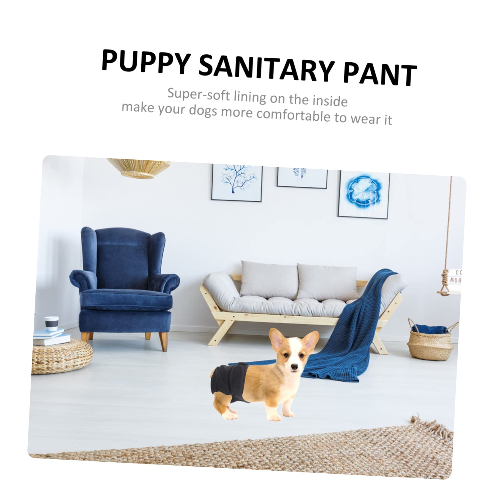 Didiseaon 4piezas Pañal Sanitario Reutilizable para Perros Bragas Absorbentes Ajustables para Mascotas Protección Período Fisiológico Diseño Elegante
