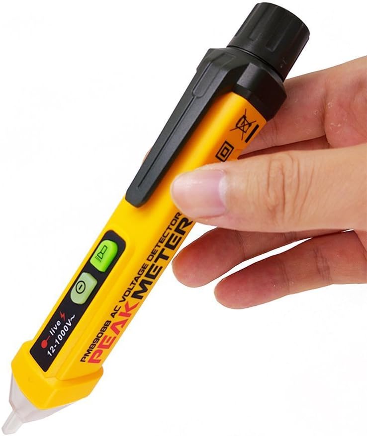 PeakMeter PM8908B held in hand