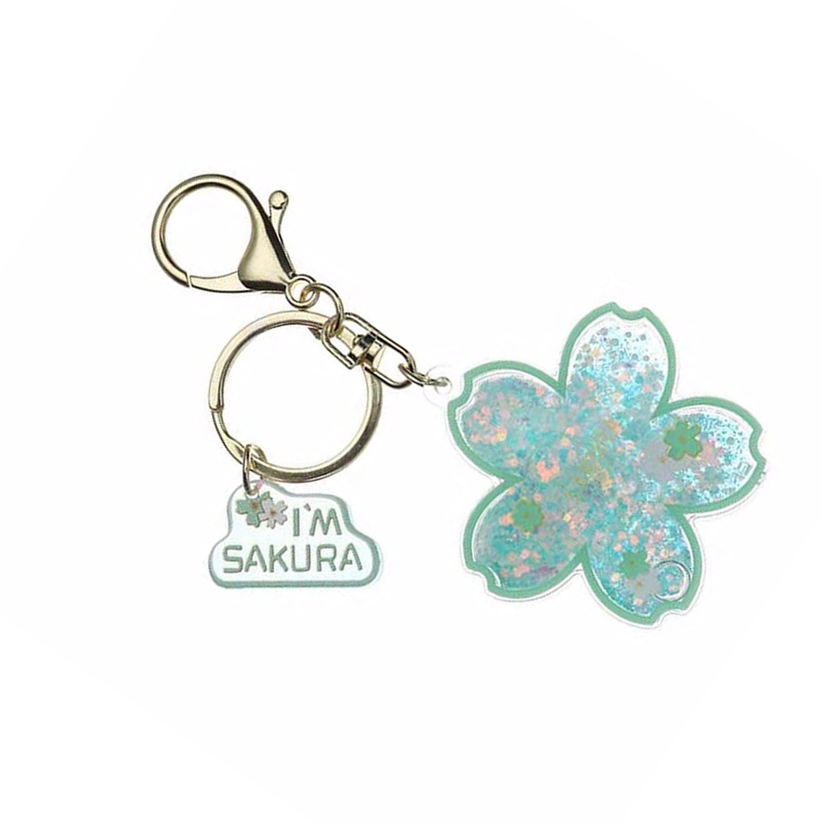 Amazon.co.jp: [Omenluck] 桜のムービングリキッドキーホルダー