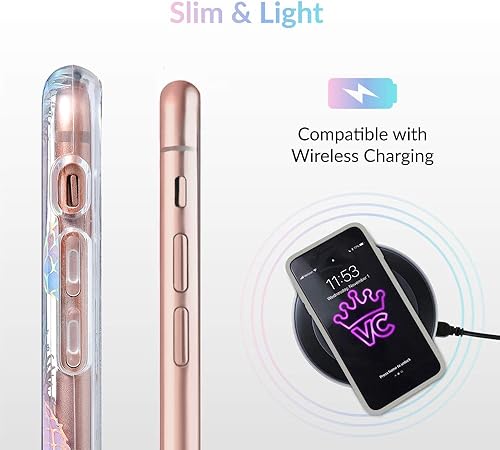 Miniatura 6 de VELVET CAVIAR Compatible con iPhone 7 Plus y iPhone 8 Plus, piña para mujeres y niñas, bonitas fundas protectoras transparentes (piñas holográficas)