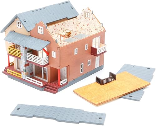 Miniatura 6 de [YOUNGMODELER] Kits de modelo de montaje de madera de escritorio (casa dúplex)