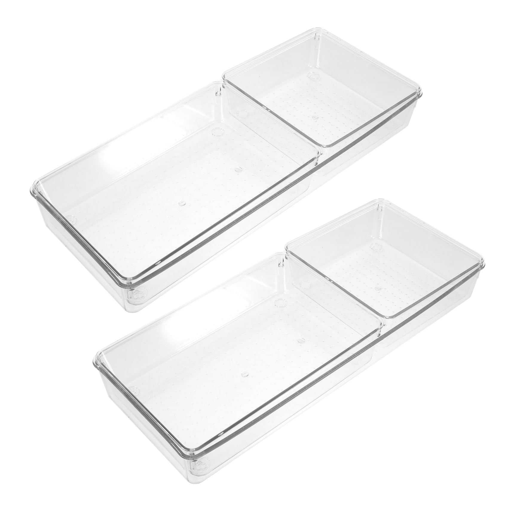 Tofficu Contenitori Organizer per Cassetti, 6 Pezzi in Pet Trasparente