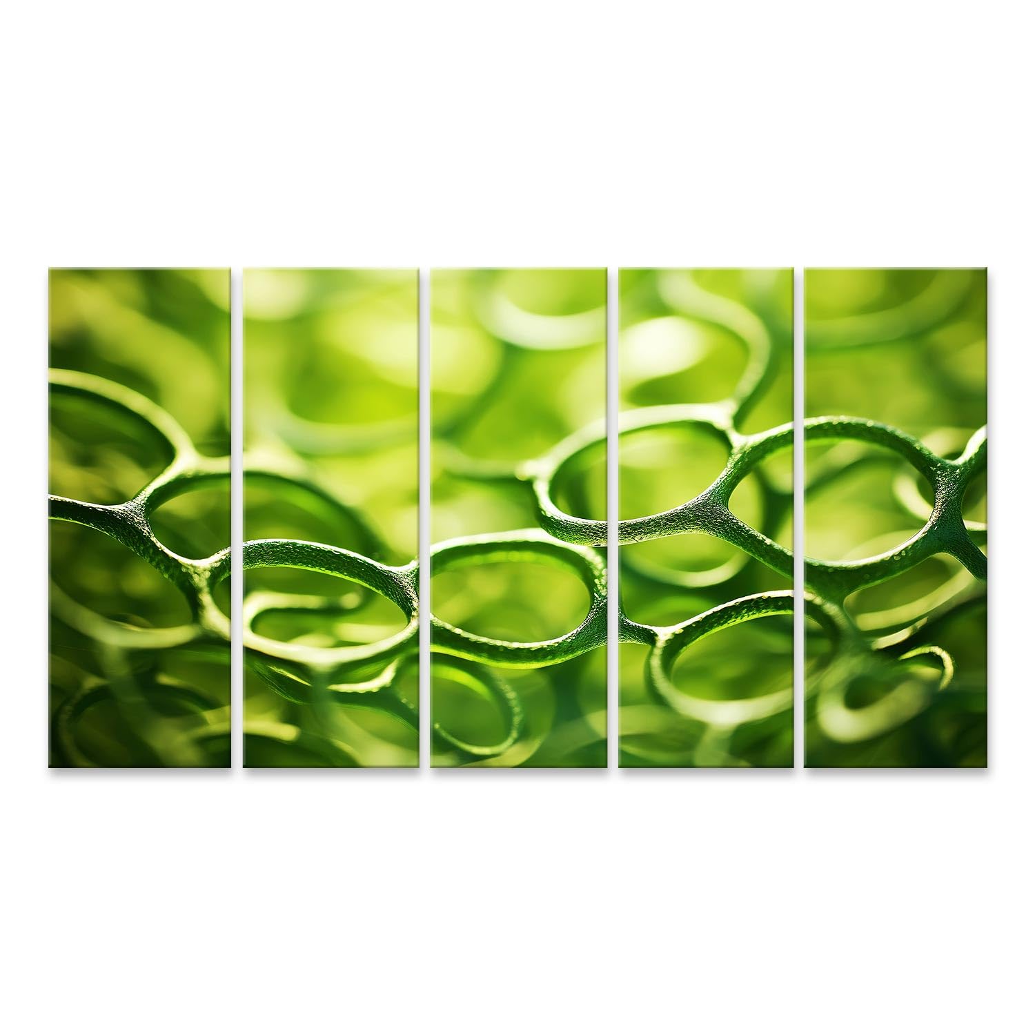islandburner cuadro sobre lienzo fantasía plantas células microscopía verde estructuras orgánicas microl imágenes murales carteles