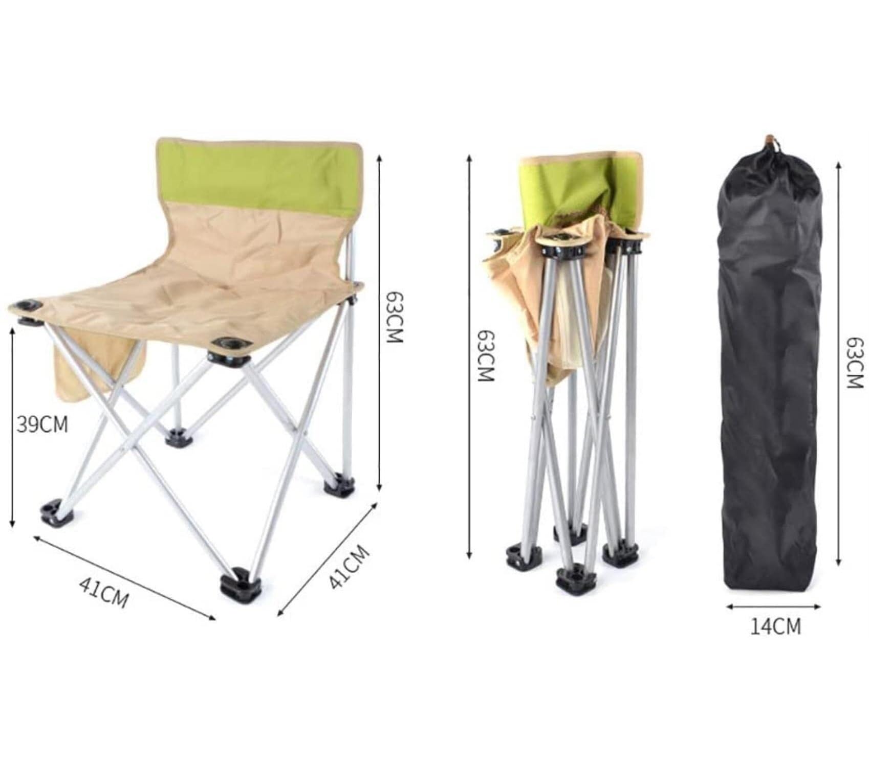 Silla Plegable Silla Plegable Portátil para Acampar, Playa, Pesca, Taburete, Respaldo Autónomo, De Dibujo Exterior