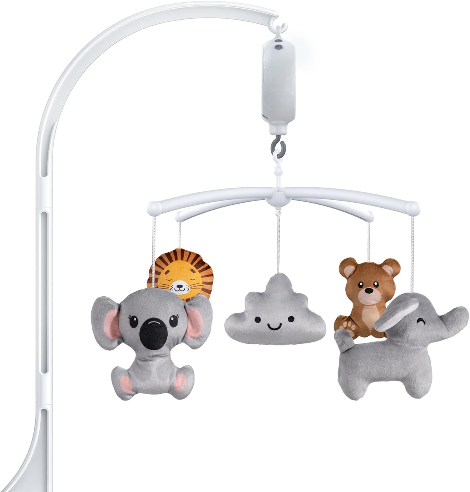 FEISIKE Baby Crib Mobile for Boys with 3 Modes Musical Box