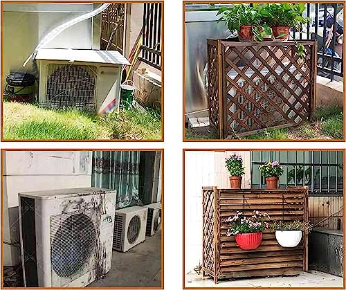 Cache-climatiseur extérieur bois robuste | Clôture résistante réduction bruit terrasse
