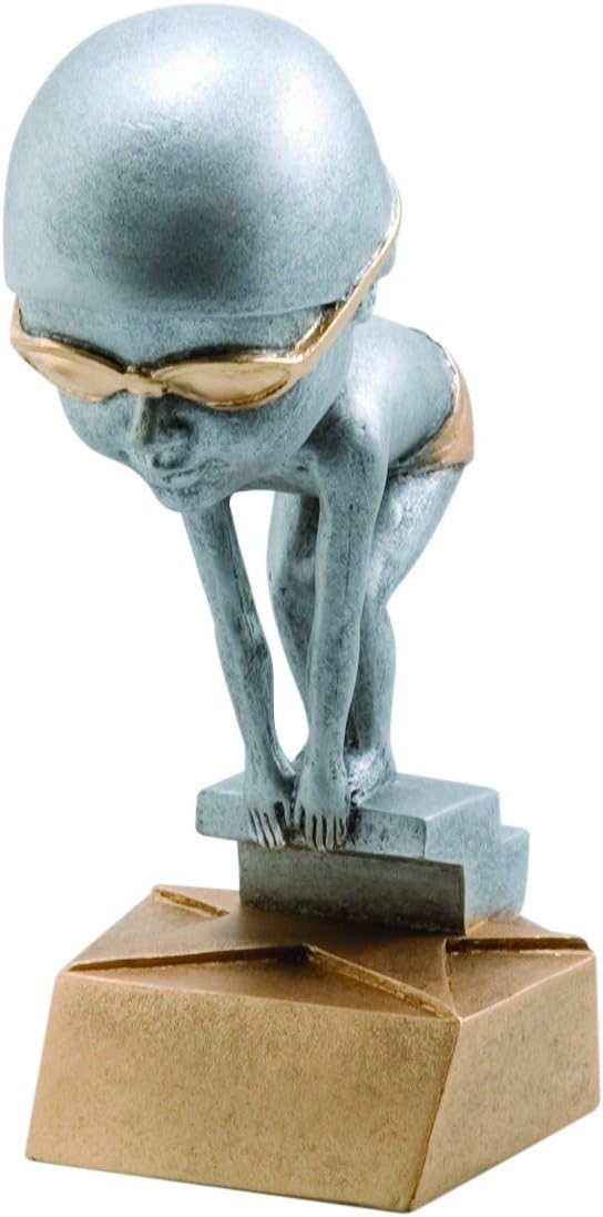 Decade Awards Swimming Bobblehead Trophy, Female or Male - 6 Inch Tall | Engraved Swimmer Award - Customize Now