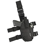 Nehostertfy Adjustable Drop Leg Holster Black Tactical Thigh Holster for Pistols Right Hand