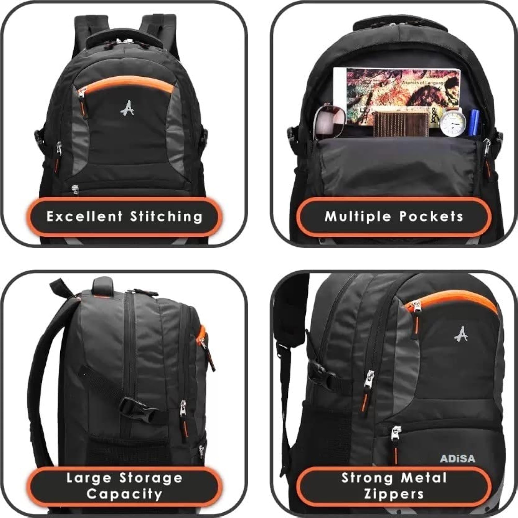Laptop Backpack Office Bag with Rain Cover