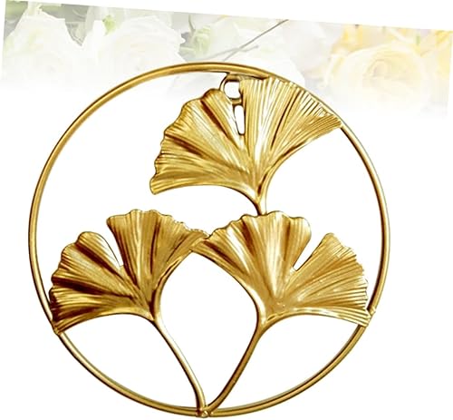 Miniatura 8 de Veemoon Adorno de marco de Ginkgo, arte de pared, escultura de pared de ginkgo, decoración de pared de metal, decoración para el hogar, decoración