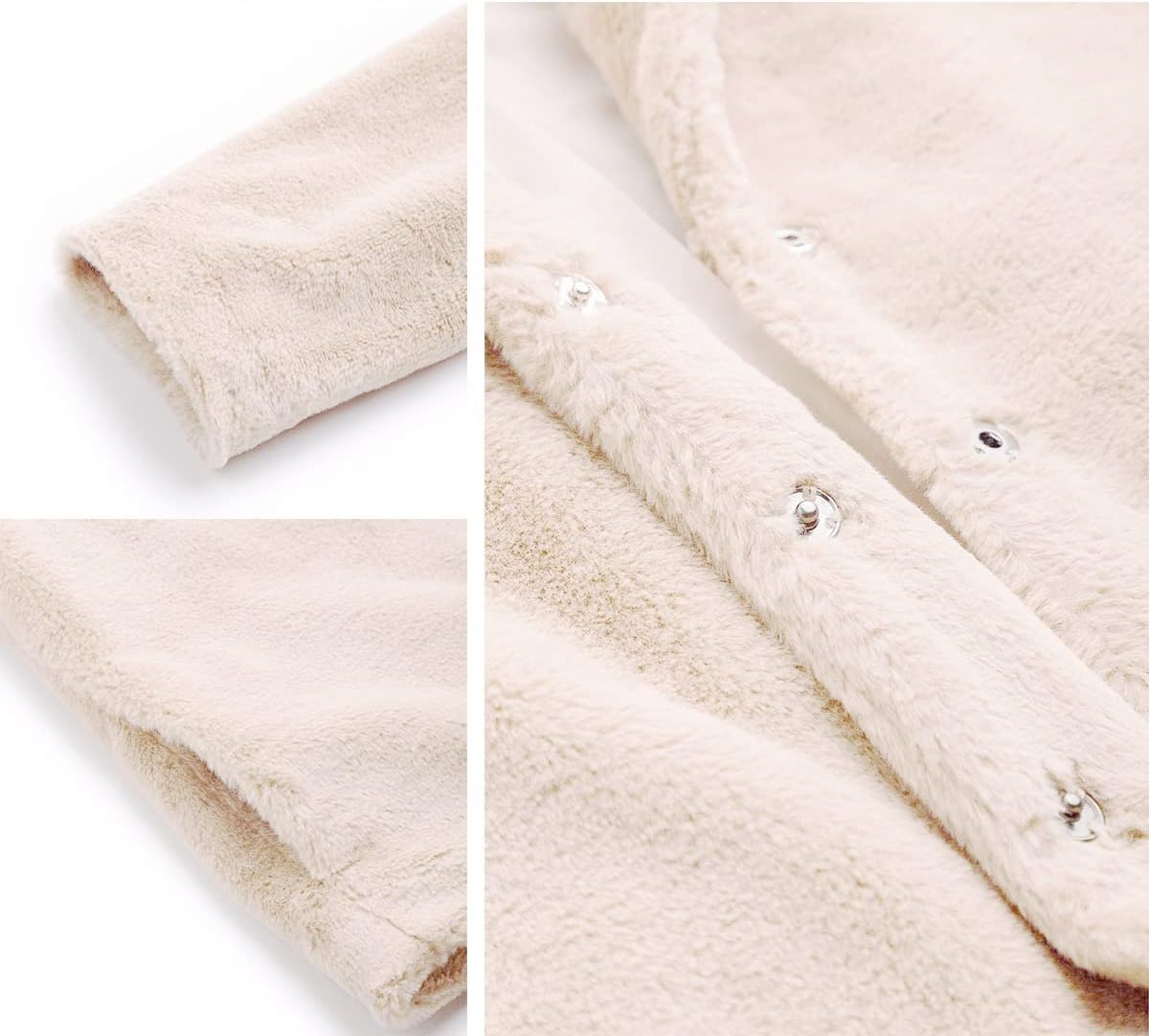 SUGAR POISON Womens Faux Fur Jacket Spring Autumn Long Sleeve Soft Comfort Jacket Coats Parka Outwear