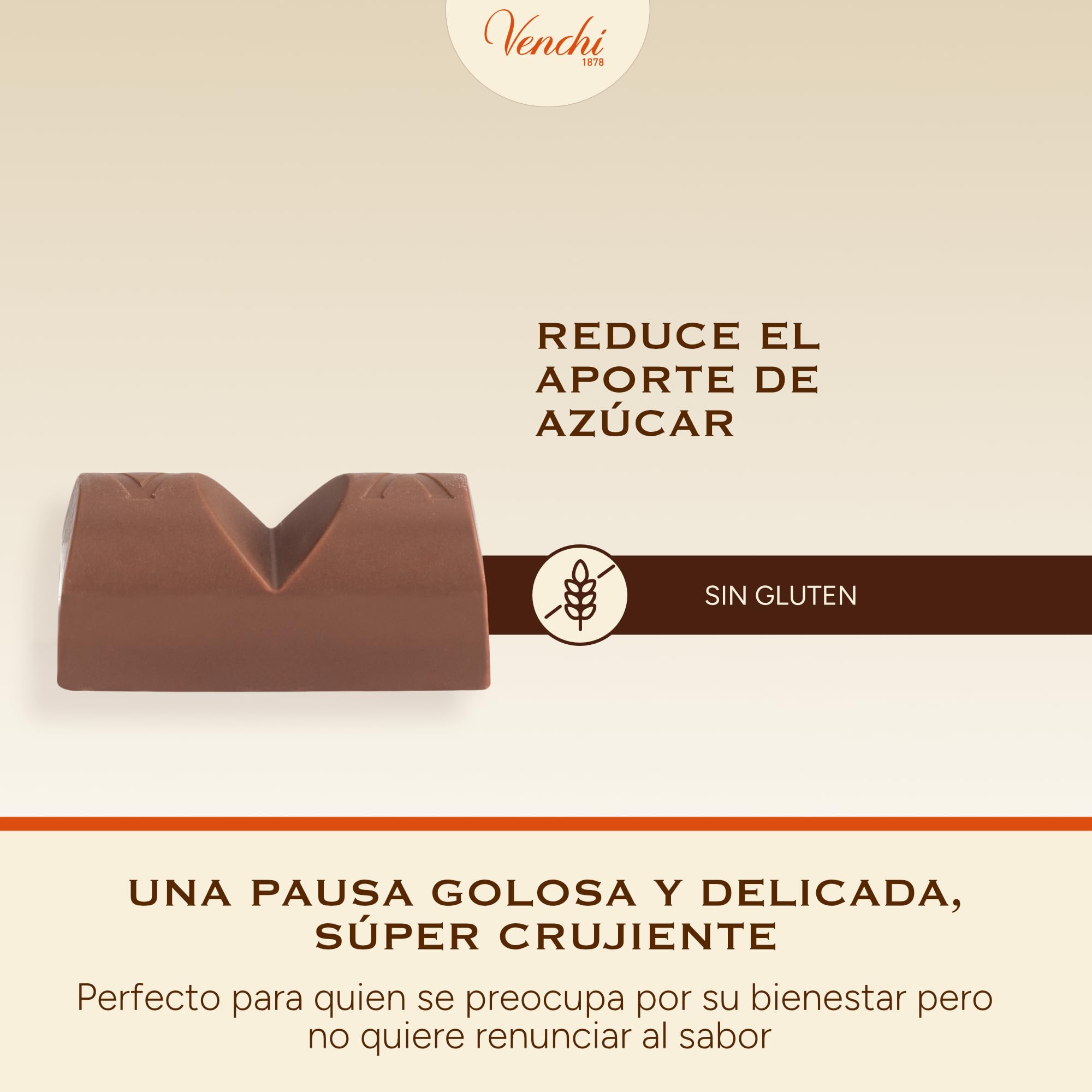 Venchi - Minilingote de Chocolate con Leche con Avellanas -70 % Azúcares - Bombón con Avellanas del Piamonte IGP Enteras, 1 kg - Sin Gluten