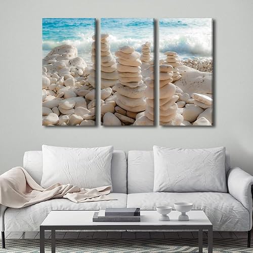 Vista 129 de TUMOVO Wall Art for Living Room Buddha Sculpture Flower Paintings Canvas Wall Art 3 Panel Wall Art Canvas Artwork Wall Decor Large Wall Decor Canvas