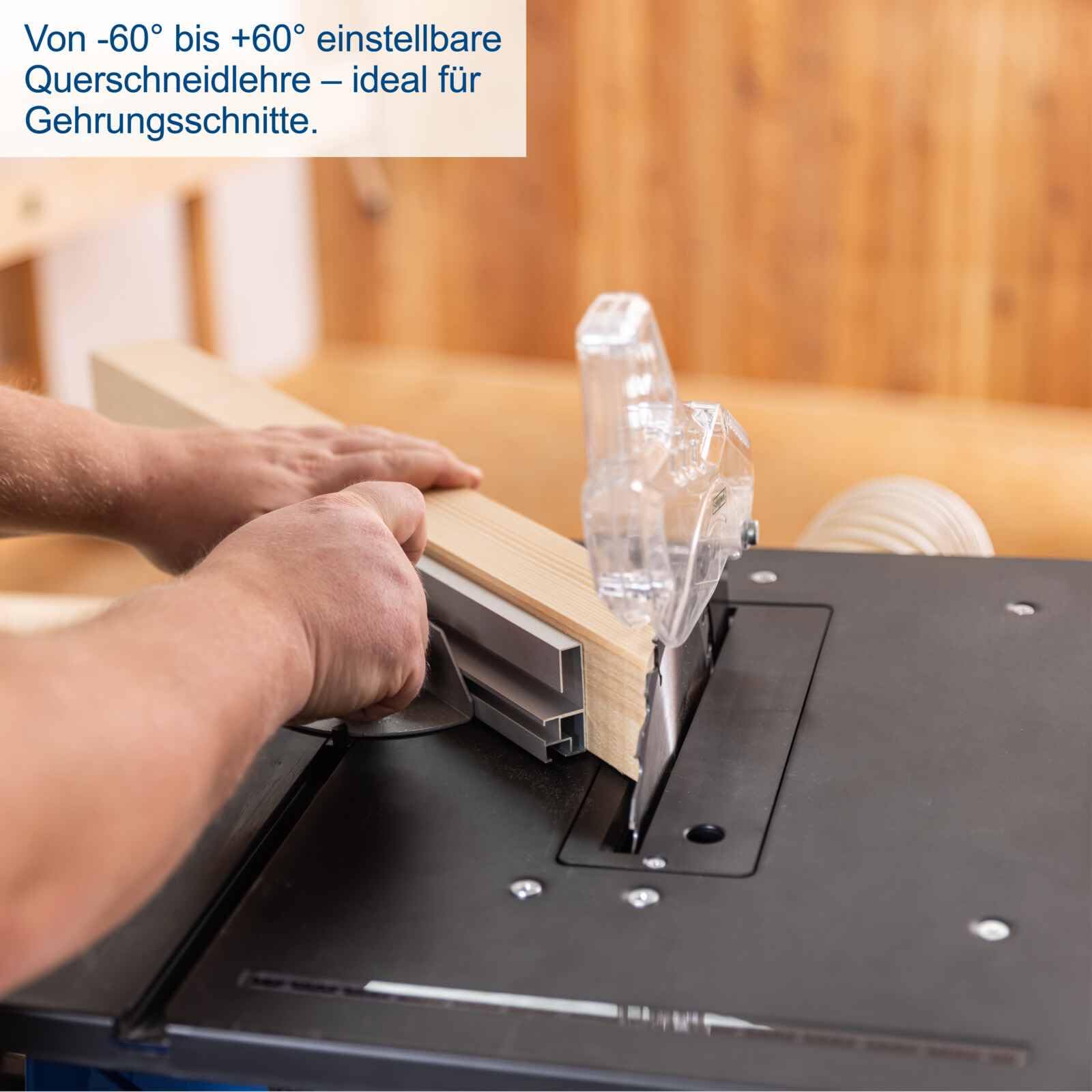 Cross-cut gauge set for miter cuts