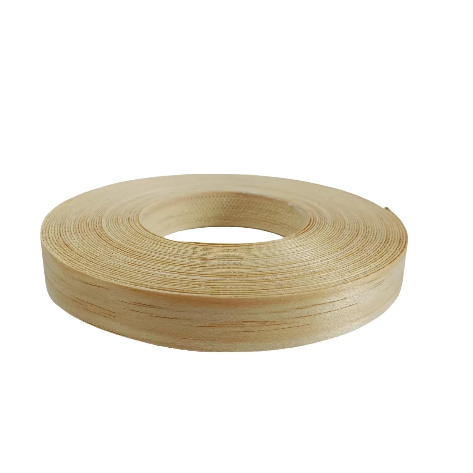 Wood Veneer Edging Tape Pine Maple Oak Walnut Birch Wood Edge Banding Roll 3/4 Inch, Pre-glued Iron On Veneer Edging Trim with Hot Melt Adhesive(Pine,1.9 cmx15m)