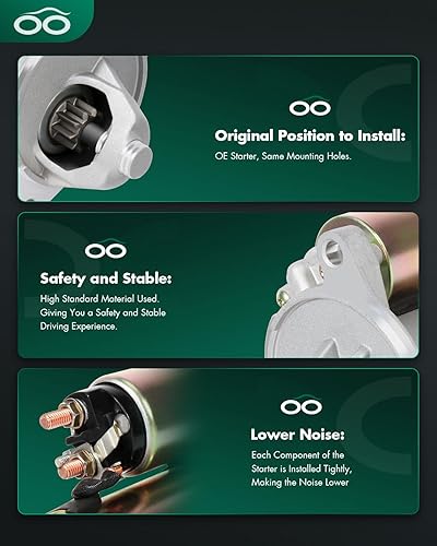 Miniatura 4 de SCITOO Arrancadores SFD0001 323-508 3268N aptos para Ford Country SquireCrown Victoria 1990 1991 5.0L para Ford Thunderbird 1989-1997 3.8l para