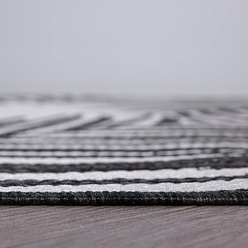 Miniatura 3 de Rugshop Alfombras contemporáneas con textura de hojas envejecidas, fácil limpieza, para exteriores, terraza, patio, patio trasero, interiores y