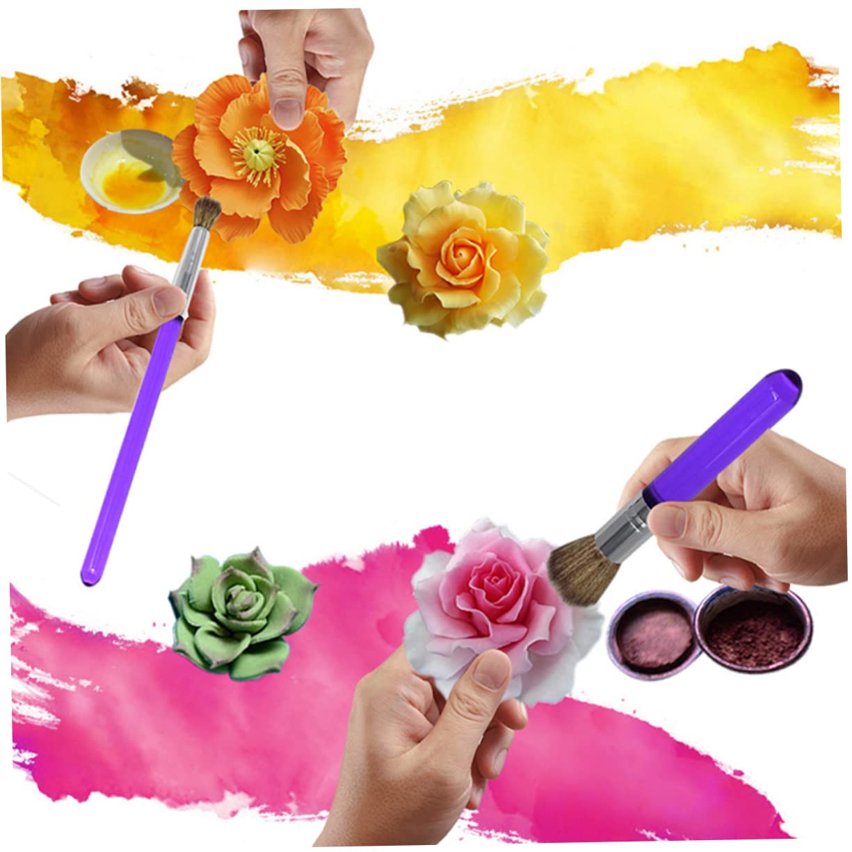 TOPBATHY 40 Pièces étui à stylo gravure fondant pinceau alimentaire mini-gâteaux scribe pinceaux à pâtisserie accessoires de décoration de pâtisserie des biscuits outil multifonction Ménage