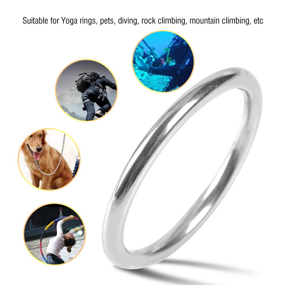 Anello in acciaio inossidabile saldato lucido O Ring per guinzaglio cane cintura campeggio