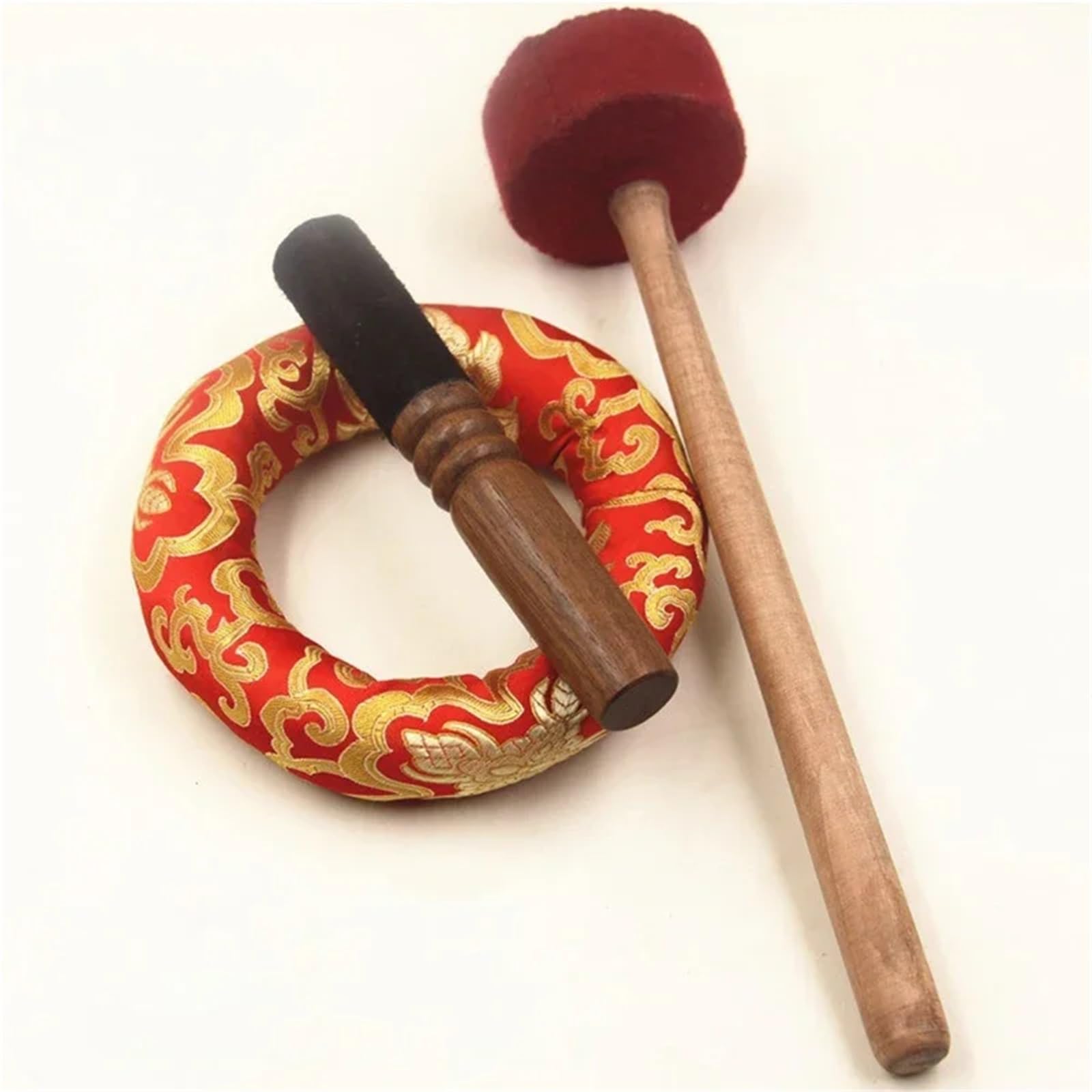 Set di campane tibetane grandi dimensioni in ottone fatte a mano