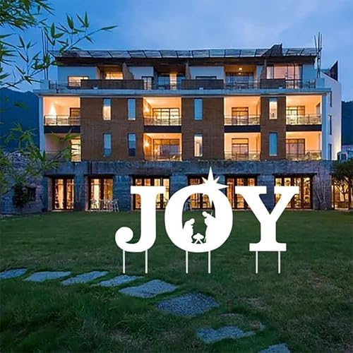 Miniatura 7 de Belén al aire libre, decoración de patio de la Santa Familia, letrero de Navidad de alegría, juegos de Belén para decoraciones de Navidad, belén al