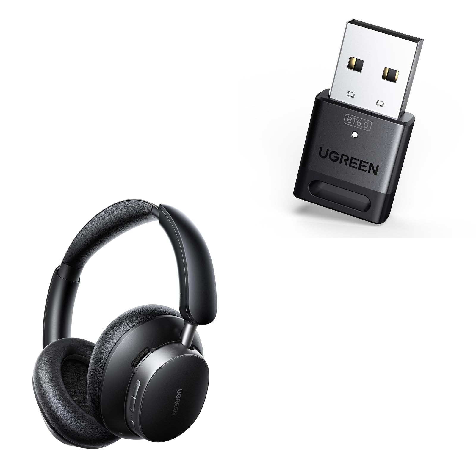 UGREEN Studio Pro Casque Bluetooth sans Fil et Dongle Bluetooth 6.0 Clé USB Bluetooth pour PC