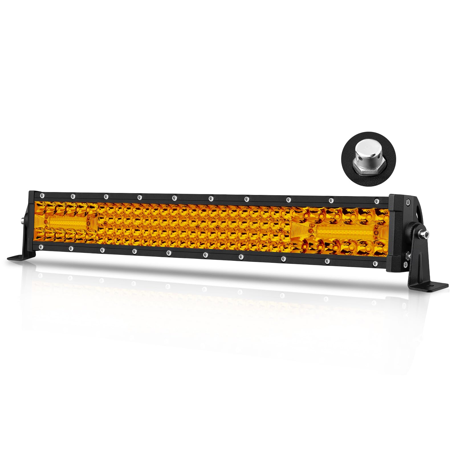 18 Inch Amber LED Light Bar 134W Quad Row Off Road Light for Truck