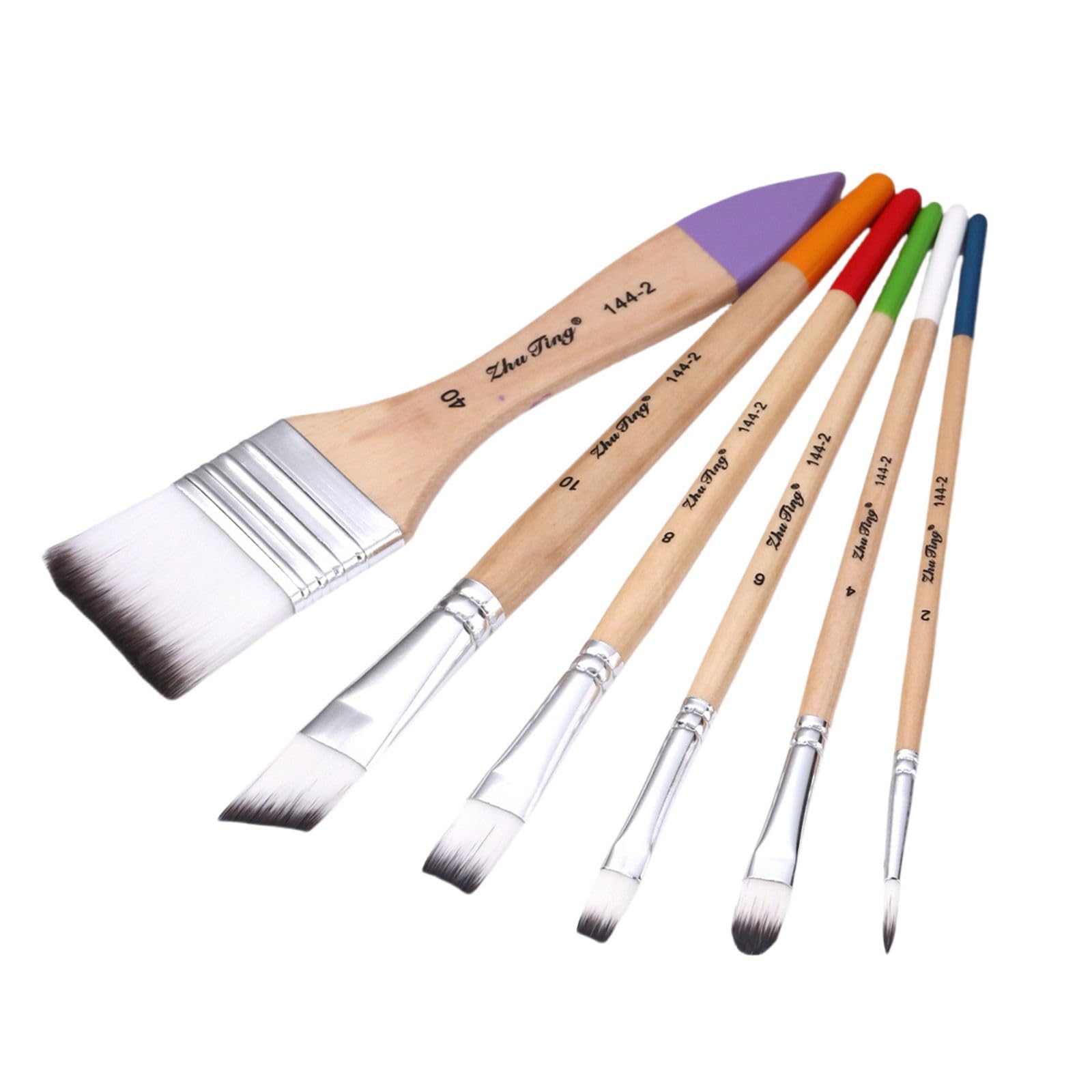 Kalttoy 6 Pcs Multifunctional Nylon Hair Painting Brushes Artists Paint Brushes Set Artist Paint Art Brush Set