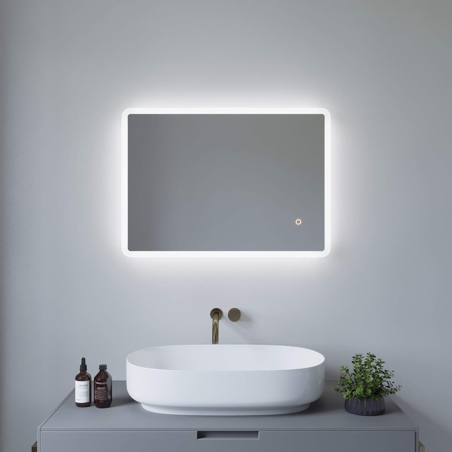 Led Spiegel Badspiegel 70x50 cm Dekorative Wandspiegel ...