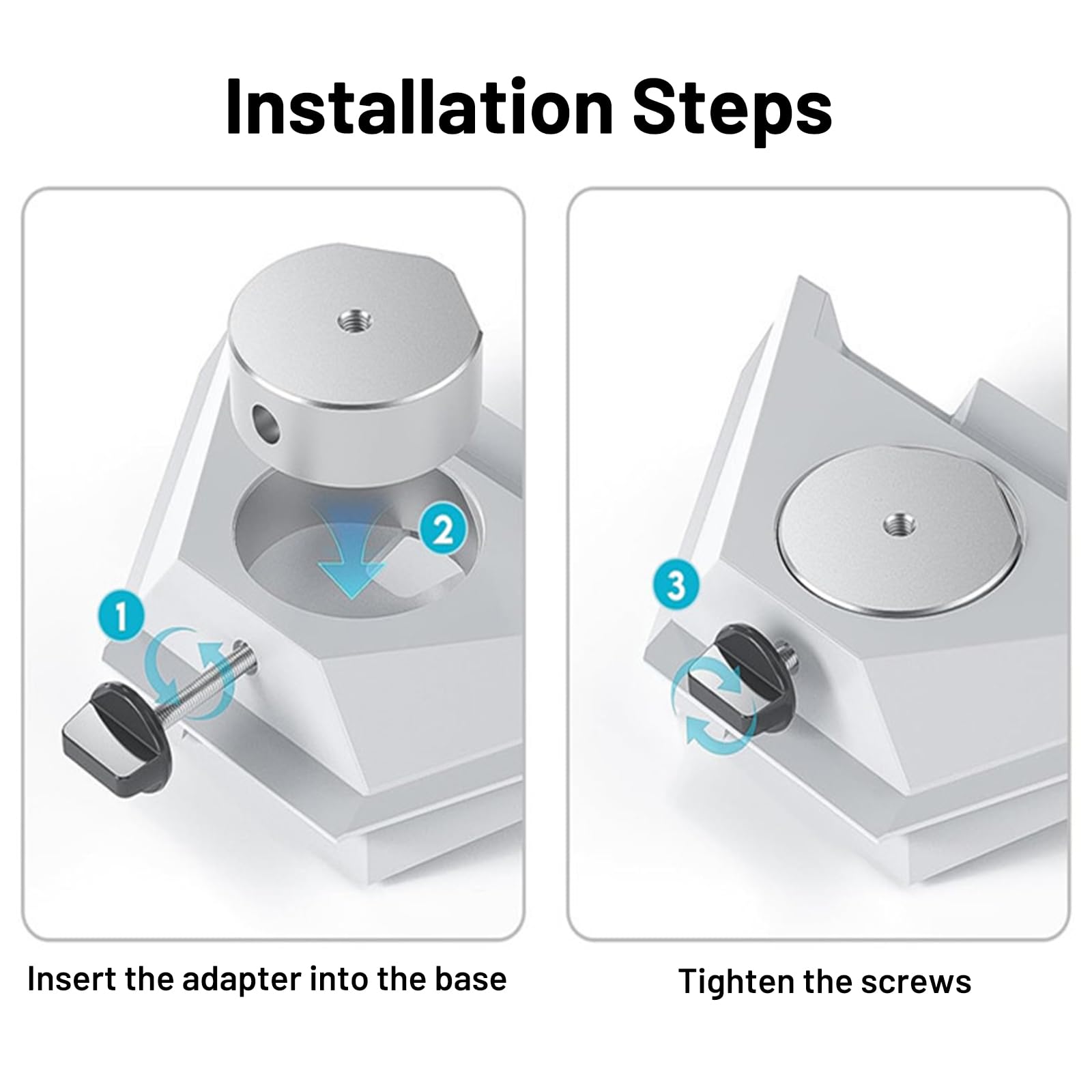 Starlink Mini-Stativhalterungsadapter aus Legierung, 1/4-Zoll-20-Gewinde, passend für Standard-Stative und Klemmen, langlebig, präzisionsgefertigt, schnelle sichere Installation, ideal für Wohnmobile
