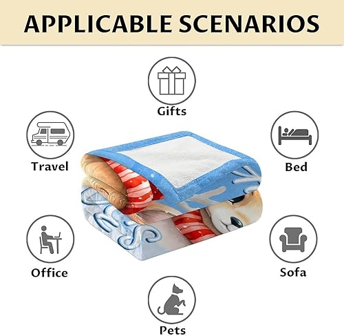 Miniatura 6 de Manta de ciervo de 30 x 40 pulgadas, manta pequeña de tamaño regazo para niñas, mantas suaves y peludas para sofá, sala de estar y oficina, lindas