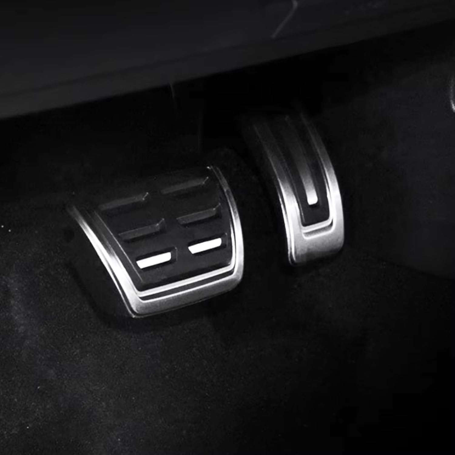 Car Pedal Pad Replacement for VW for T-ROC for T-Cross for Golf 8 MK8 2017-2023 Stainless Steel Gas Brake Pedal Pad Cover for Troc Tcross LHD Car Pedals(MT Without Rest)(1pc Rest)