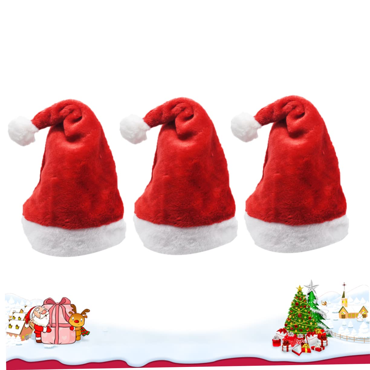 PRETYZOOM 6 Piezas gorro de navidad sombrero de fiesta de navidad sombreros de papá noel ornamento accesorio de disfraz de navidad gorro de papa noel para niños adulto