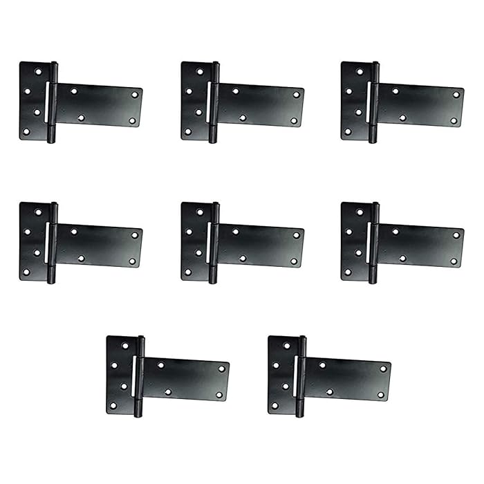 Buy Adonai Hardware "Hadoram" Antique Iron Rectangular Heavy Duty THinge (8, Black Powder