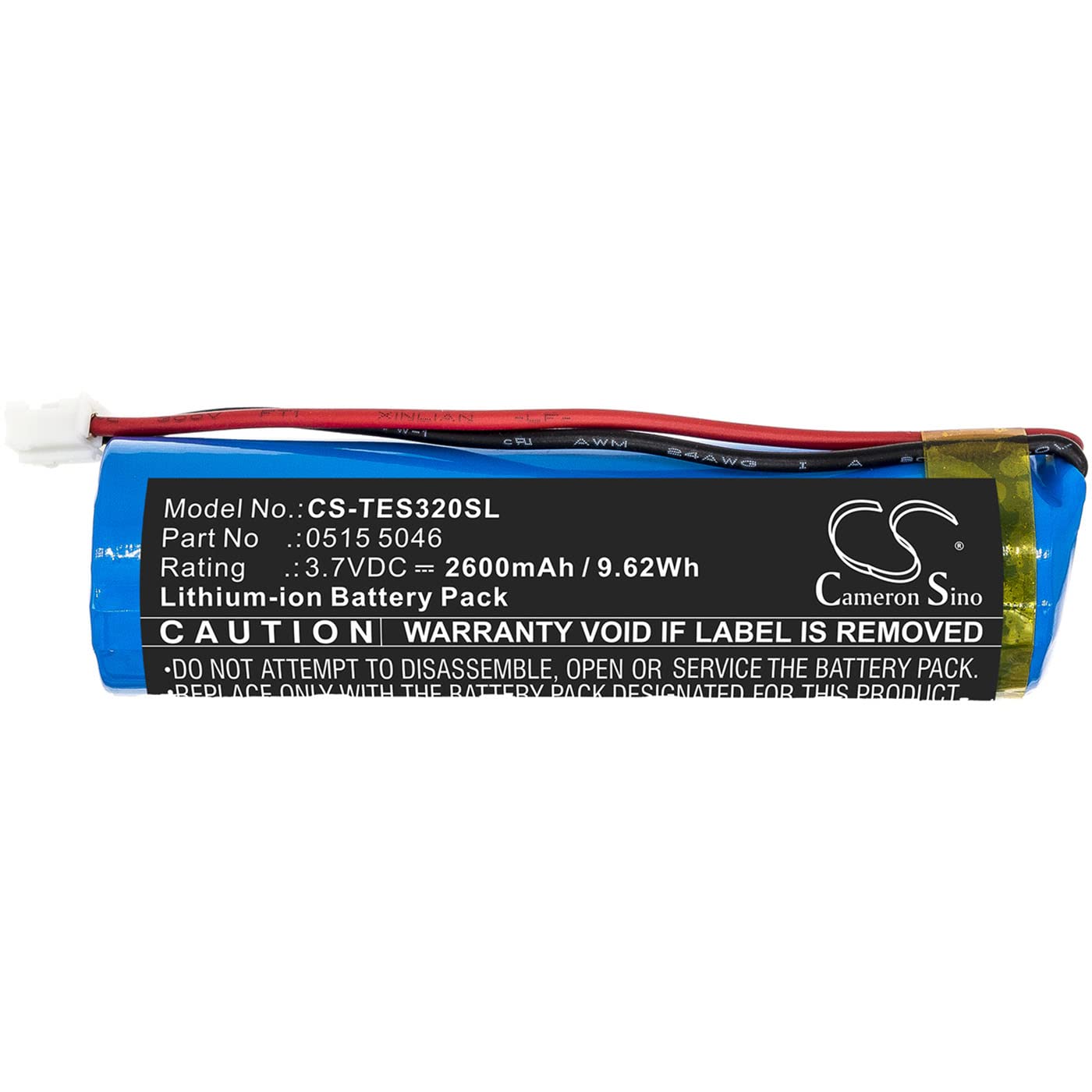 Cameron Sino Battery for Testo 320 Combustion Analyzer PN:Testo 0515 5046 2600mAh / 9.62Wh