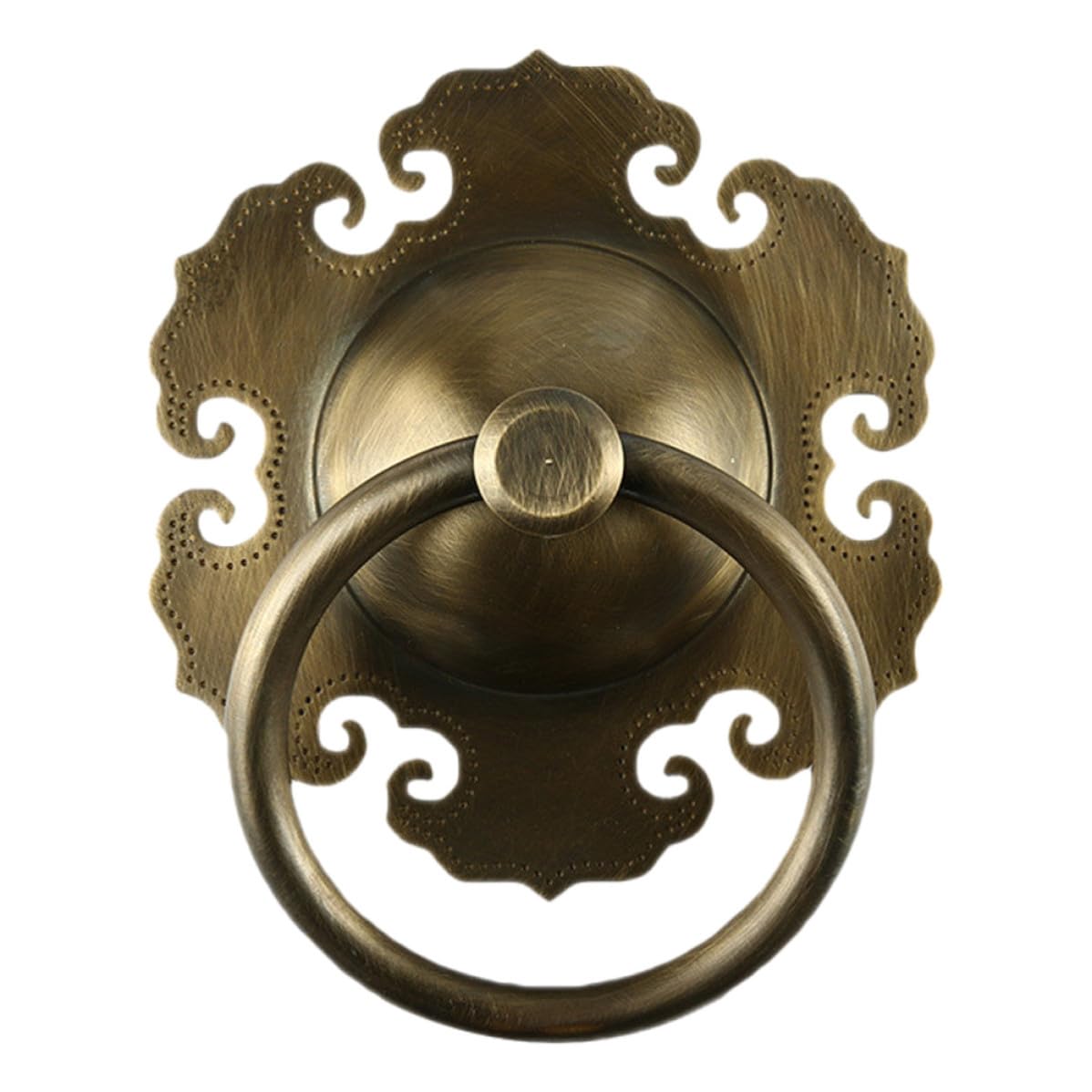 Anillo de tirador de puerta de latón para renovar y asegurar herrajes antiguos con estilo