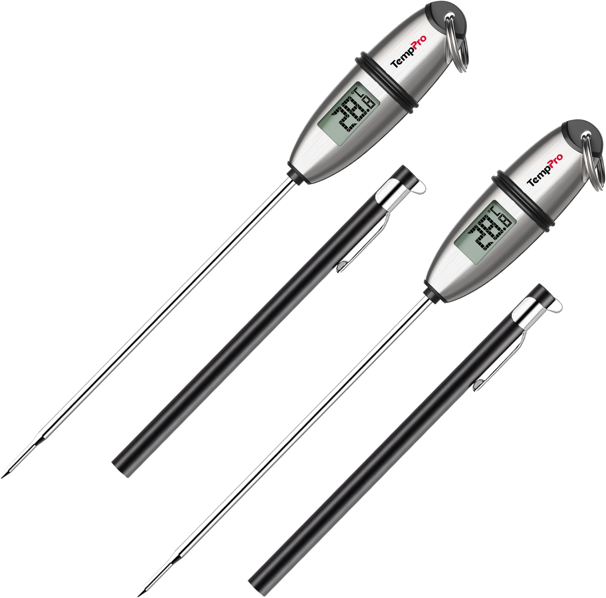 TempPro TP02S Digital Meat Thermometer, Instant Read Thermometer, 2 Pack