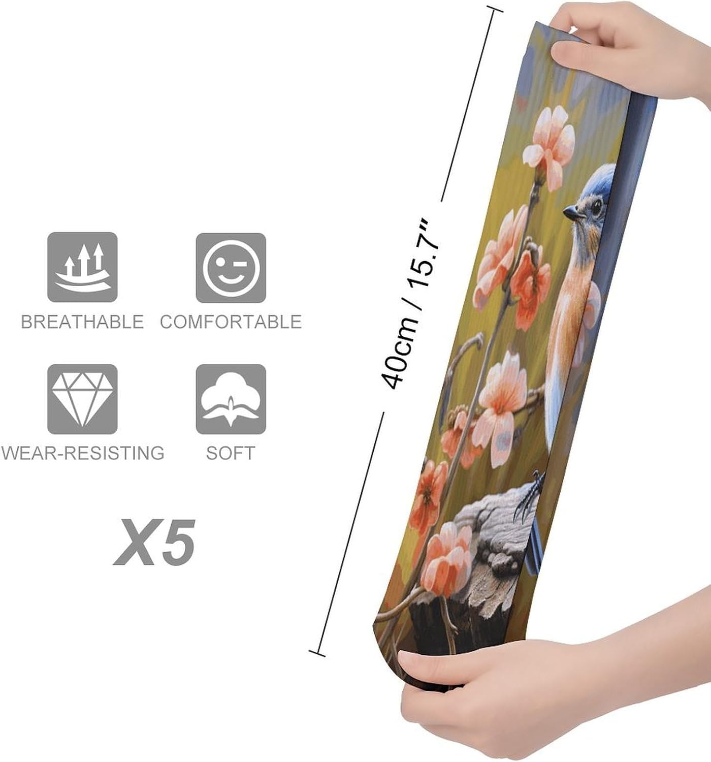 Eastern Bluebird Knee High Socks Cozy Knee High Socks Soft Mid-Length Sock for All Seasons Daily Wear Adult