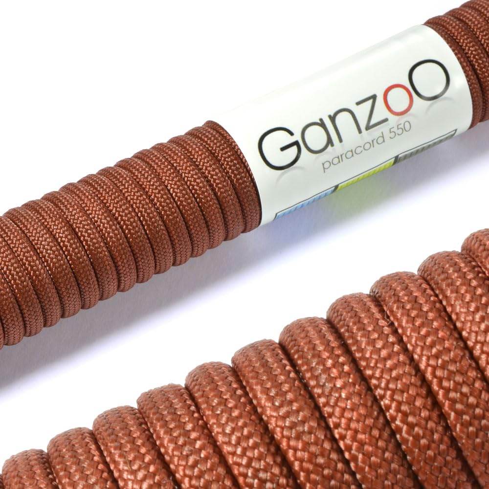 Ganzoo Paracord 550 Tipo 3, Cuerda 4 mm 100 m con 7 hebras Interiores, Funda poliéster/Nylon, para Outdoor Camping Supervivencia, rutas de Trekking, asegurar Tienda, Collar y Correa Perro, Oliva — view 24