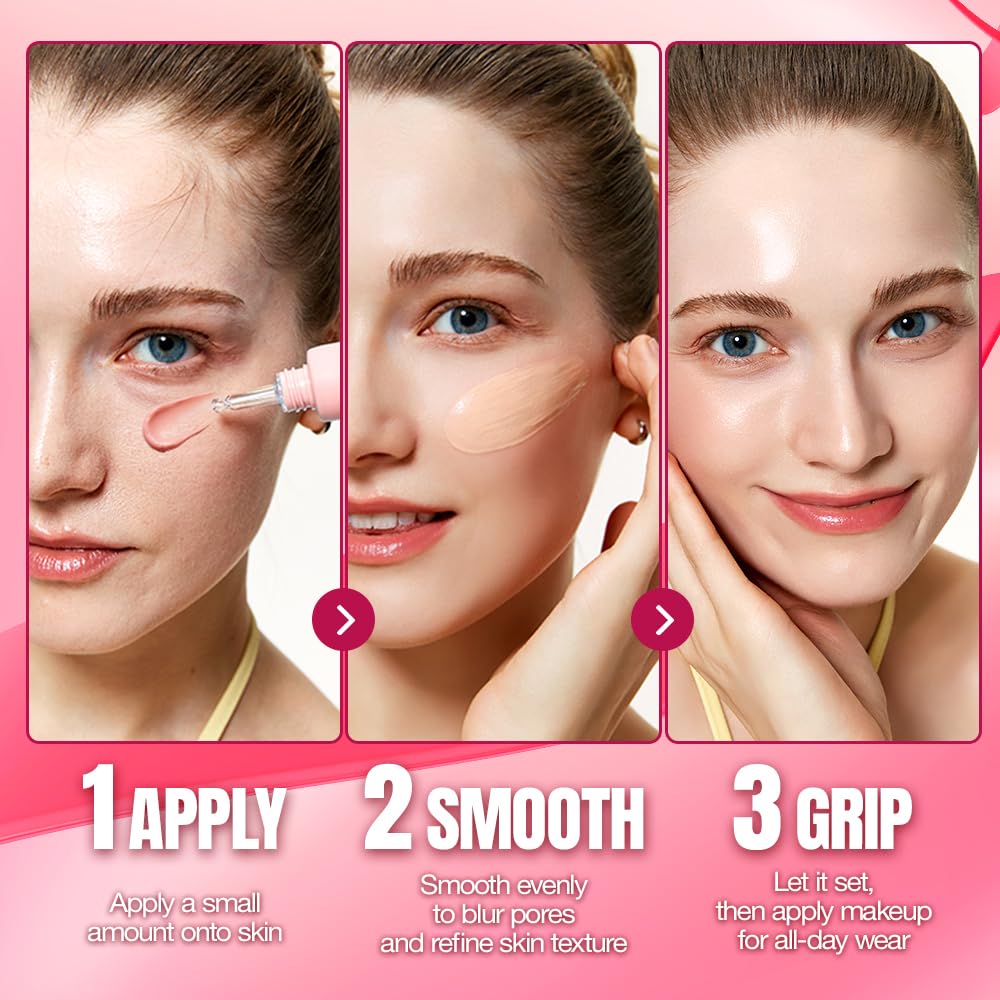 TFIT Delicato primer artistico per velo di seta - Trucco coreano, primer per trucco opaco senza pori per pelle grassa (leggero, idratante), riempitivo dei pori sfocati, 1,01 FL. Oz.
