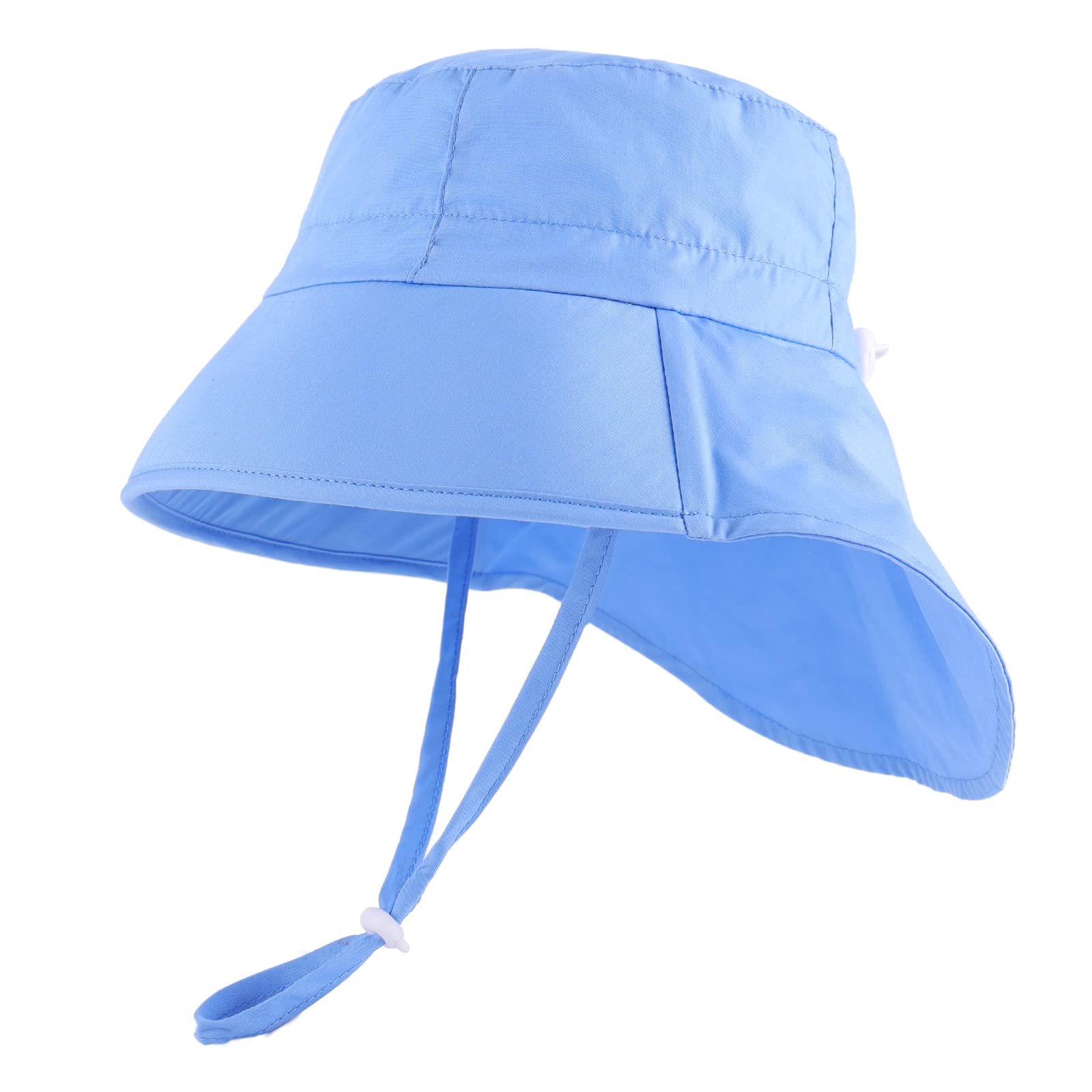 LACOFIA Gorro Proteccion Solar Bebé Sombrero Sol de Algodón Verano Niño Visera Ajustable para Playa/Piscina