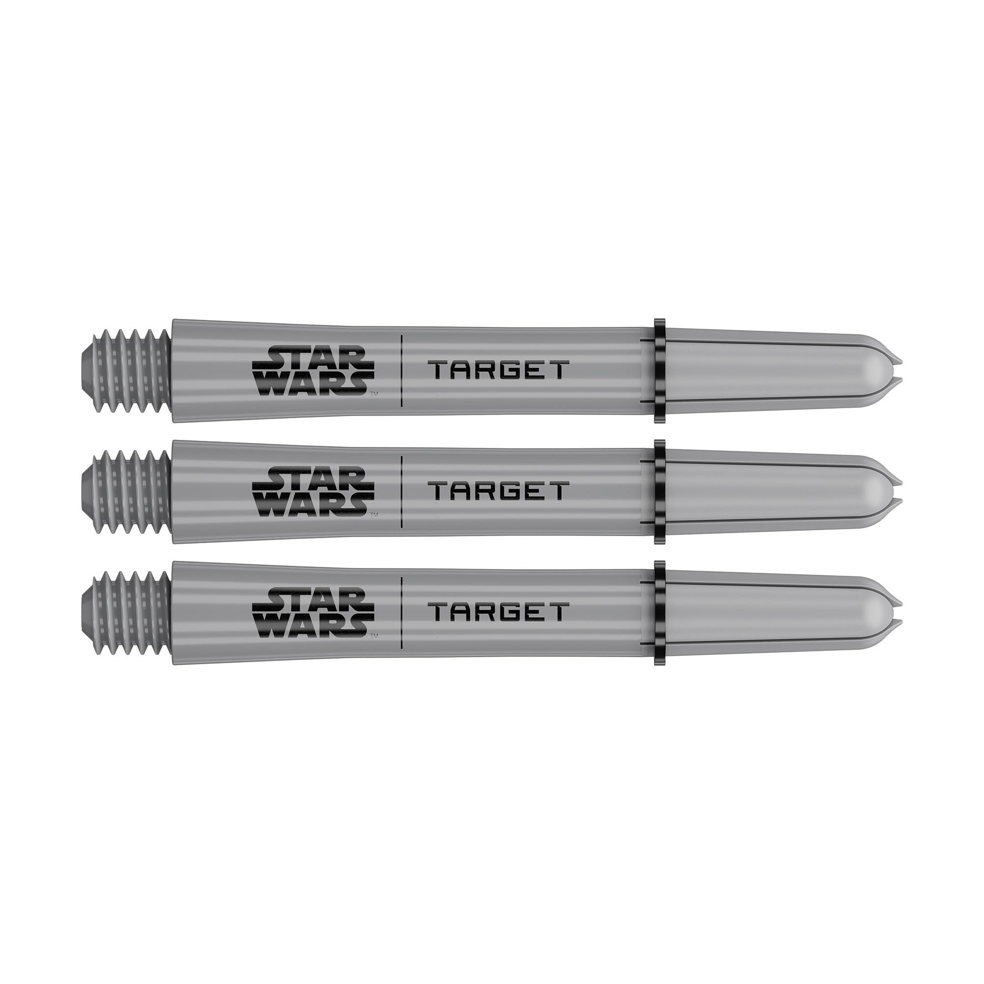 Target Darts Star Wars Pro Grip Dart Shafts | Pack of 3, Dart Shaft Multipack, Grey – Intermediate (41mm) | Professional Disney Accessories