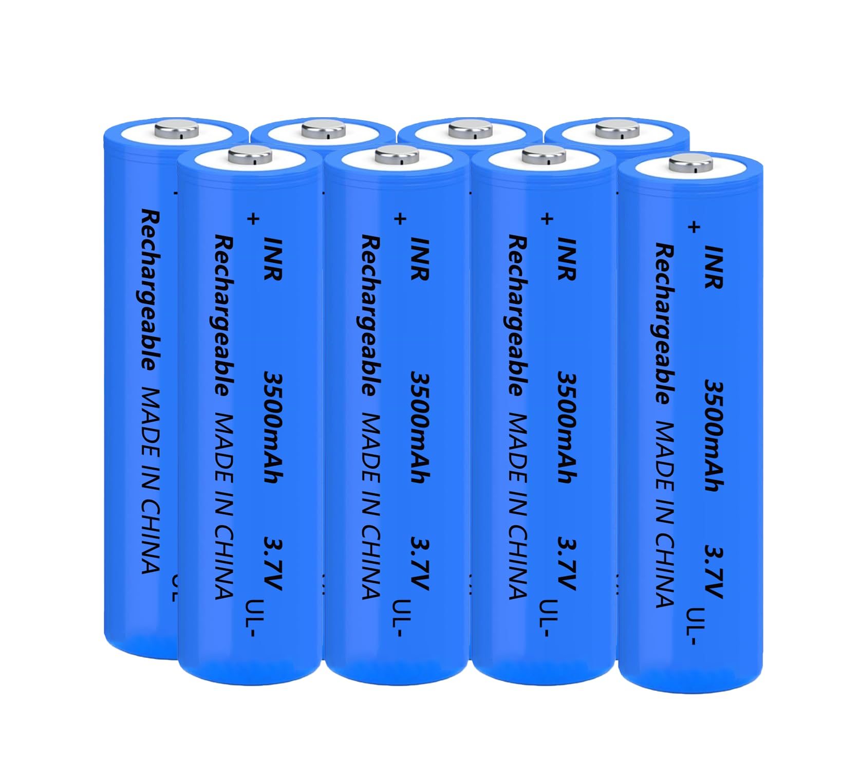 8 Packs 18650 Rechargeable Battery 3.7V 3500mAh 18650 Button Top Battery for Headlights etc