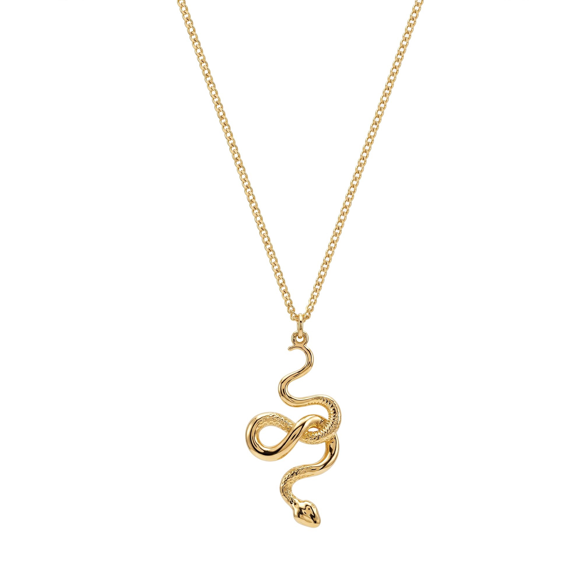 Dainty Gold Snake Necklace for Women 18k Gold Plated Snake Charm Pendent Necklace Minimalist Delicate Handmade Boho Jewelry For Her