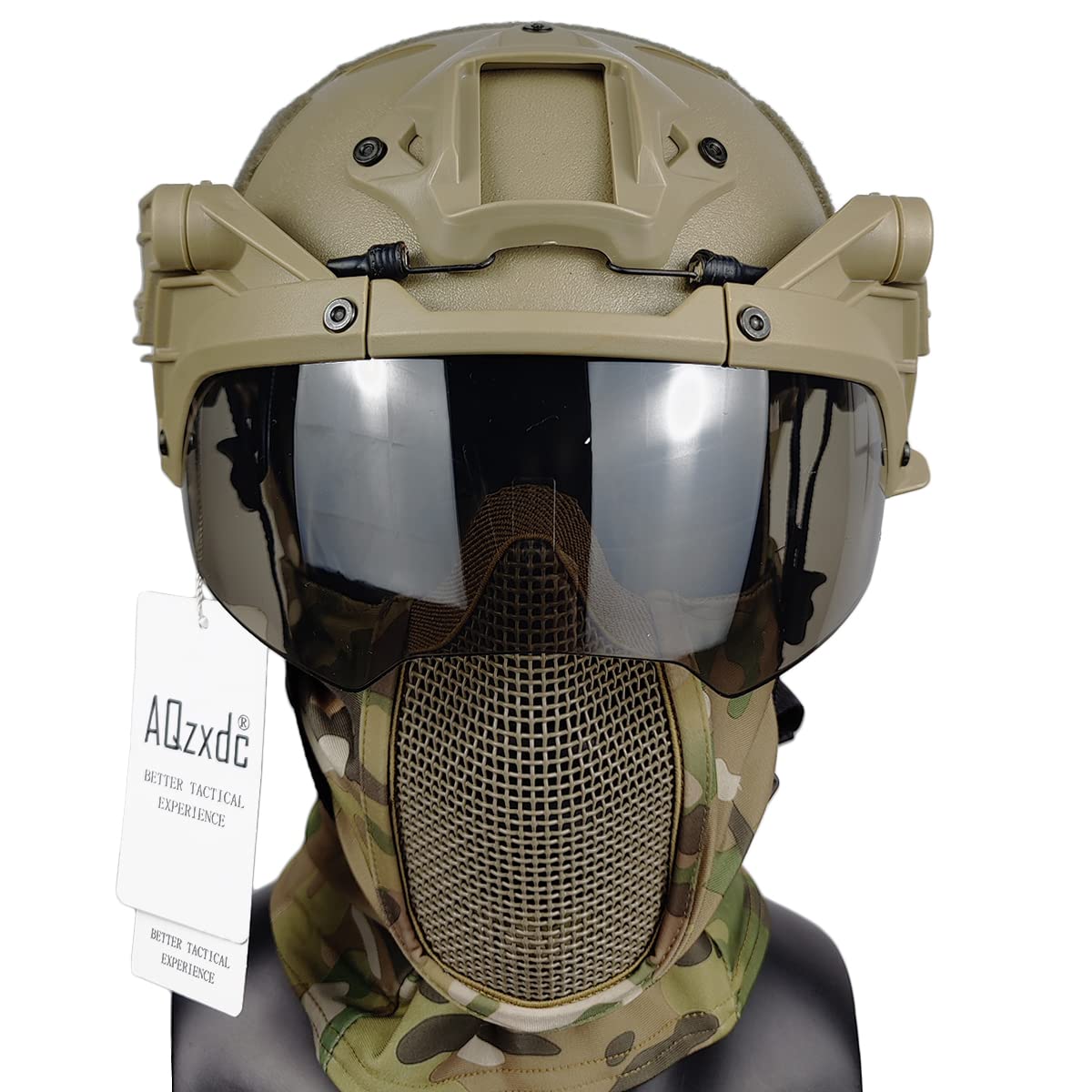 Mask　SBD AQ zxdc 5 mm süper kalın askeri Airsoft kask, tam yüz gözlüğü