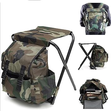 Cooler Chair Portable Stool Backpack,with Cooler Insulated Picnic Bag, Folding Camping Stool for Outdoors Hiking Fishing Beach