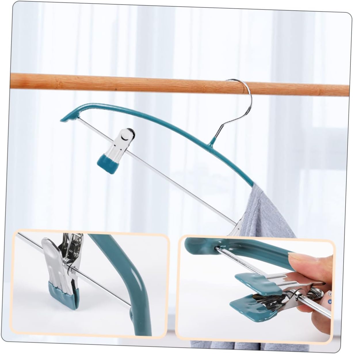 ABOOFAN 5pcs Slip Clothing Hangers Skirt Pant Hangers Clips Clothes Clip Clothes Shelf Household Organizer