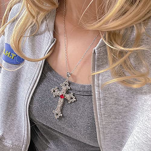 Benbiyo 9 Pcs Grunge Necklace Set Goth Cross Saturn Thorns Gothic Angel Heart Wing Chain Choker Necklace For Women Teen Girls #TOP2